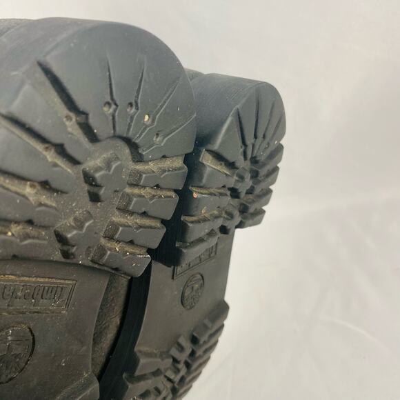 Timberland Boys‎ Black Leather Lace Up Ankle Boots Size 3.5 - Picture 6 of 10